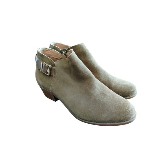 Vionic Ankle Booties Woman's 8.5 Millie 322Millie/VS255‎ Brown Suede Leather - Picture 1 of 12
